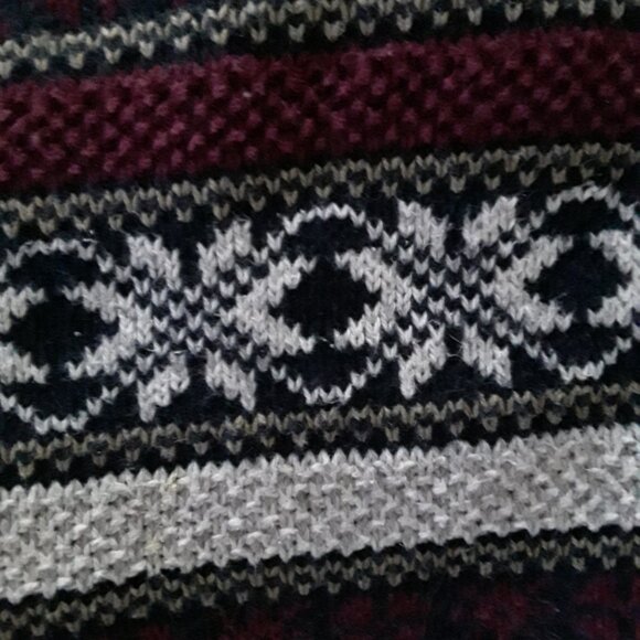 Cotton Sweater - Snowflaake Pattern - Ski Sweater - UNISEX - Picture 4 of 6